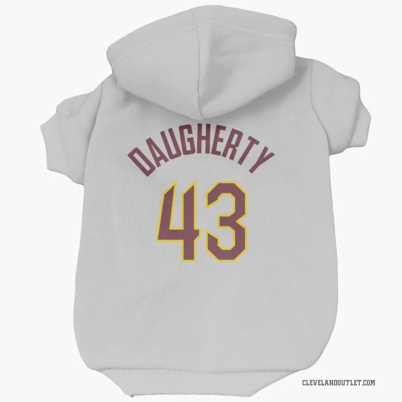 Brad Daugherty  White Cleveland Cavaliers  Cat & Dog Pet Hoodie