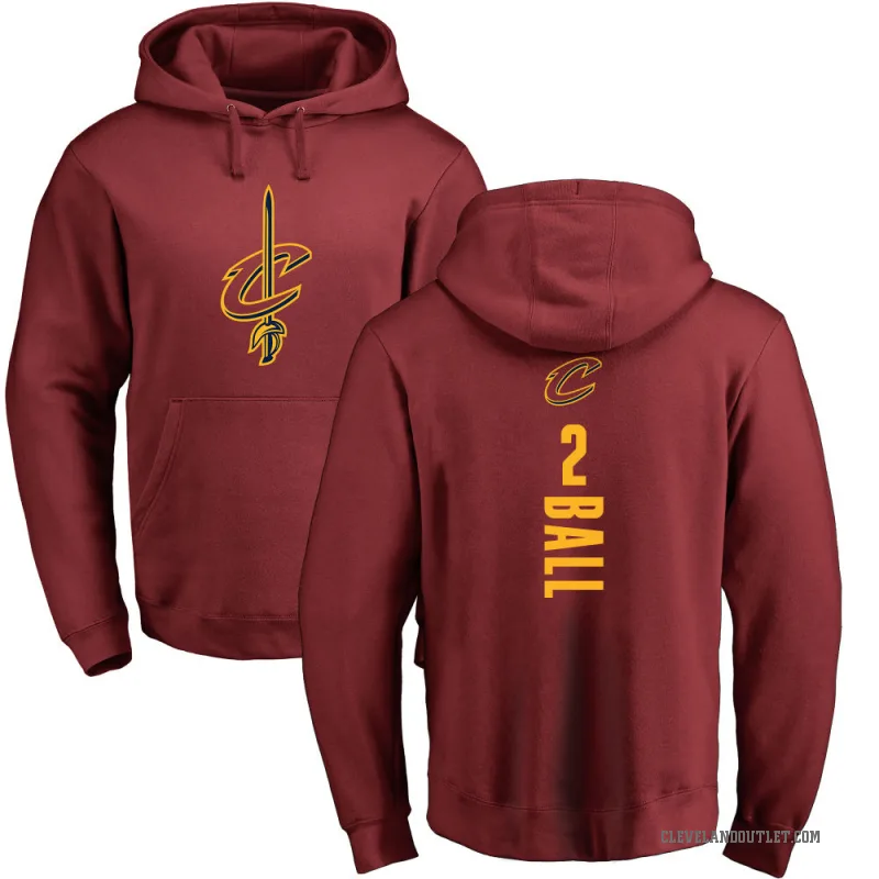 Lonzo Ball Men's Cleveland Cavaliers Branded Maroon Backer Pullover Hoodie