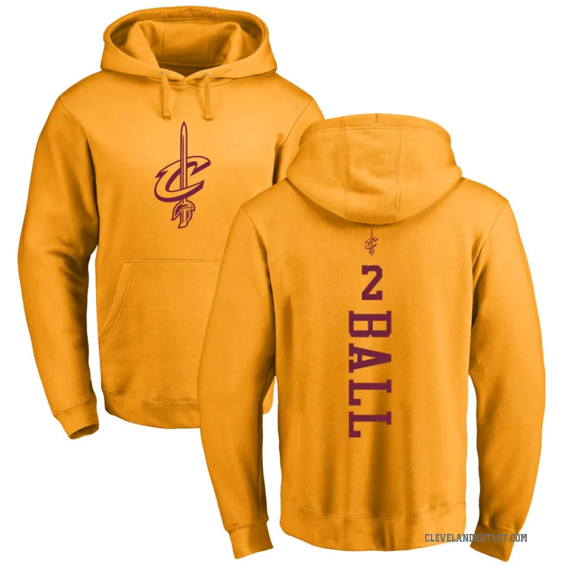 Lonzo Ball Men's Gold Cleveland Cavaliers Branded One Color Backer Pullover Hoodie