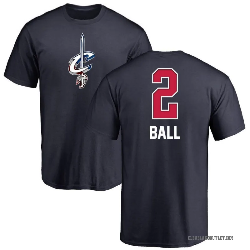 Lonzo Ball Men's Navy Cleveland Cavaliers Name and Number Banner Wave T-Shirt