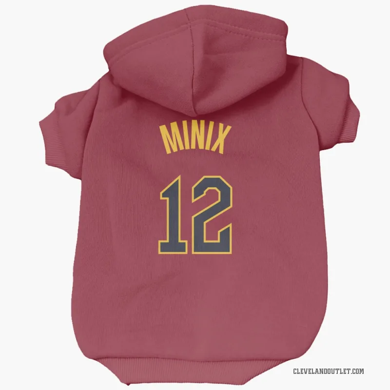 Riley Minix  Cleveland Cavaliers   Wine Cat & Dog Pet Hoodie