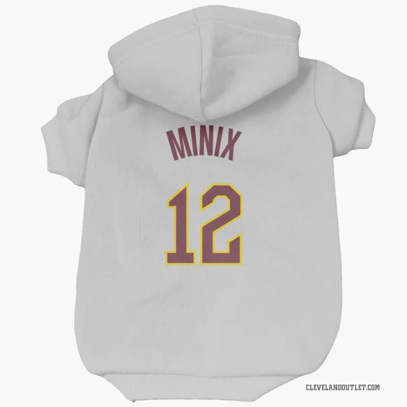 Riley Minix  White Cleveland Cavaliers  Cat & Dog Pet Hoodie