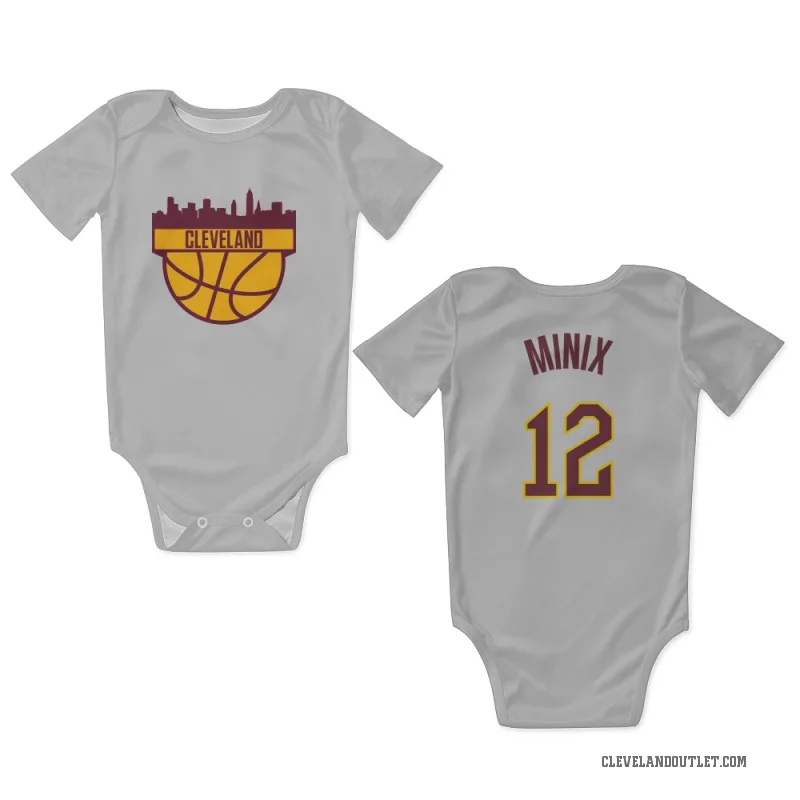 Riley Minix  White Cleveland Cavaliers  Newborn & Infant Bodysuit